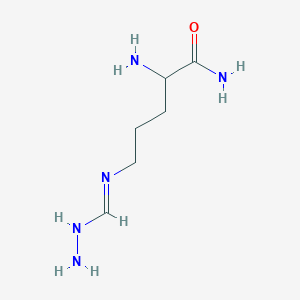 2-Amino-5-(hydrazinylmethylideneamino)pentanamide