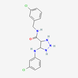 5-(3-chloroanilino)-N-[(3-chlorophenyl)methyl]triazolidine-4-carboxamide