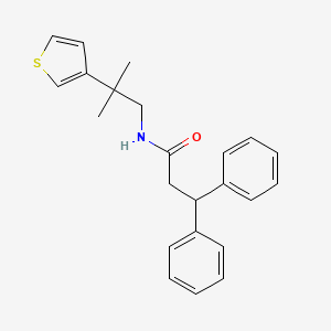 molecular formula C23H25NOS B12342432 N-[2-methyl-2-(thiophen-3-yl)propyl]-3,3-diphenylpropanamide 