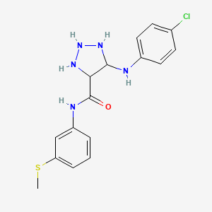 5-(4-chloroanilino)-N-(3-methylsulfanylphenyl)triazolidine-4-carboxamide