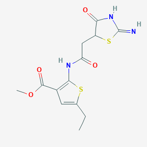 Methyl 5-ethyl-2-[2-(2-imino-4-oxo-1,3-thiazolidin-5-YL)acetamido]thiophene-3-carboxylate