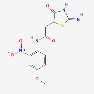 2-(2-imino-4-oxo-1,3-thiazolidin-5-yl)-N-(4-methoxy-2-nitrophenyl)acetamide