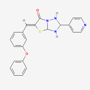 (5Z)-5-[(3-phenoxyphenyl)methylidene]-2-(pyridin-4-yl)-5H,6H-[1,2,4]triazolo[3,2-b][1,3]thiazol-6-one