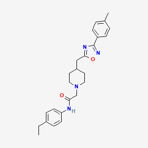 N-(4-ethylphenyl)-2-(4-{[3-(4-methylphenyl)-1,2,4-oxadiazol-5-yl]methyl}piperidin-1-yl)acetamide