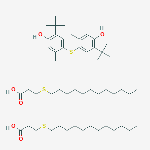 molecular formula C52H90O6S3 B12342523 4,4'-Thiobis(2-tert-butyl-5-methylphenol) bis(3-(dodecylthio)propionate) 