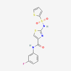 N-(3-fluorophenyl)-2-(thiophene-2-sulfonamido)thiazole-4-carboxamide