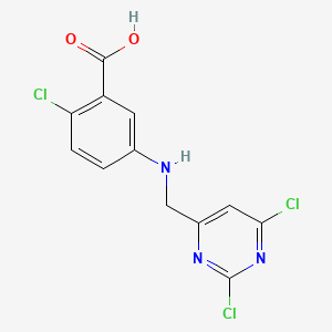 2-Chloro-5-[(2,6-dichloropyrimidin-4-yl)methylamino]benzoic acid