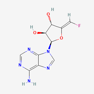molecular formula C10H10FN5O3 B1234256 (2R,3S,4S,5Z)-2-(6-aminopurin-9-yl)-5-(fluoromethylidene)oxolane-3,4-diol CAS No. 122289-05-8