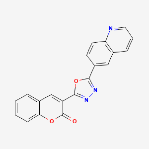 3-[5-(quinolin-6-yl)-1,3,4-oxadiazol-2-yl]-2H-chromen-2-one