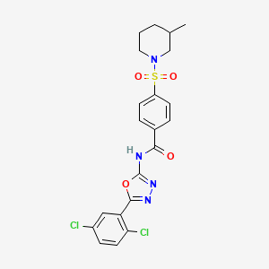 N-[5-(2,5-dichlorophenyl)-1,3,4-oxadiazol-2-yl]-4-[(3-methylpiperidin-1-yl)sulfonyl]benzamide