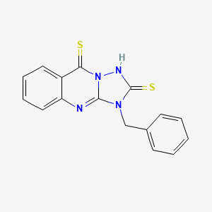 3-benzyl-1H,2H,3H,9H-[1,2,4]triazolo[3,2-b]quinazoline-2,9-dithione