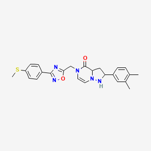 2-(3,4-dimethylphenyl)-5-({3-[4-(methylsulfanyl)phenyl]-1,2,4-oxadiazol-5-yl}methyl)-4H,5H-pyrazolo[1,5-a]pyrazin-4-one