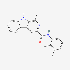 molecular formula C21H19N3O B1234265 N-(2,3-二甲基苯基)-1-甲基-9H-吡啶并[3,4-b]吲哚-3-甲酰胺 