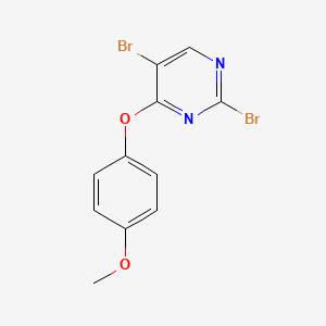 2,5-Dibromo-4-(4-methoxyphenoxy)pyrimidine