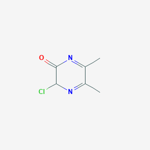 molecular formula C6H7ClN2O B12342685 2-chloro-5,6-dimethyl-2H-pyrazin-3-one 