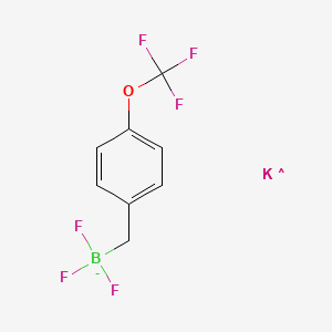 molecular formula C8H6BF6KO- B12342695 Trifluoro({[4-(trifluoromethoxy)phenyl]methyl})boranuide potassium 