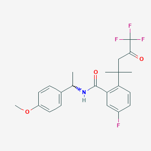 (S)-5-Fluoro-N-(1-(4-methoxyphenyl)ethyl)-2-(5,5,5-trifluoro-2-methyl-4-oxopentan-2-yl)benzamide