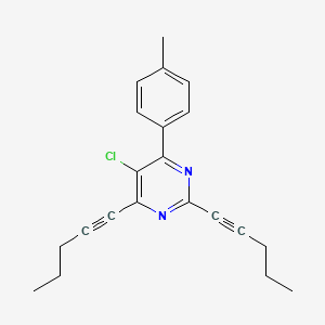 5-Chloro-2,4-di(pent-1-yn-1-yl)-6-(p-tolyl)pyrimidine