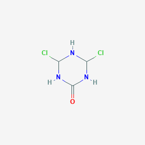 molecular formula C3H5Cl2N3O B12342805 4,6-Dichloro-1,3,5-triazinan-2-one 