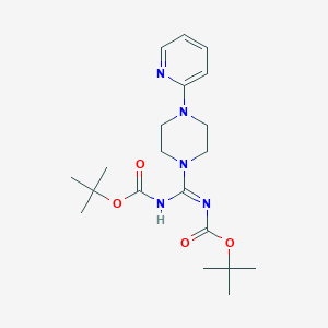 tert-Butyl (((tert-butoxycarbonyl)imino)(4-(pyridin-2-yl)piperazin-1-yl)methyl)carbamate