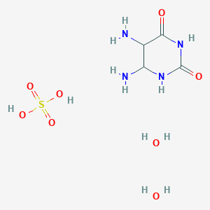 molecular formula C4H14N4O8S B12342830 5,6-Diamino-2,4-dihydroxypyrimidine sulfate Diydrate 