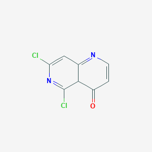 molecular formula C8H4Cl2N2O B12342844 5,7-dichloro-4aH-1,6-naphthyridin-4-one 