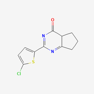 2-(5-Chlorothiophen-2-yl)-4a,5,6,7-tetrahydrocyclopenta[d]pyrimidin-4-one