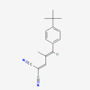 molecular formula C17H18N2 B1234289 trans-2-[3-(4-tert-Butylphenyl)-2-methyl-2-propenylidene]malononitrile CAS No. 300364-84-5