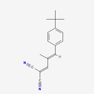 molecular formula C17H18N2 B1234289 反式-2-[3-(4-叔丁基苯基)-2-甲基-2-丙烯基]丙二腈 CAS No. 300364-84-5