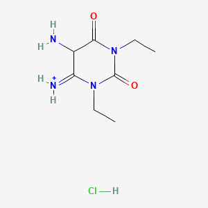 (5-Amino-1,3-diethyl-2,6-dioxo-1,3-diazinan-4-ylidene)azanium;hydrochloride