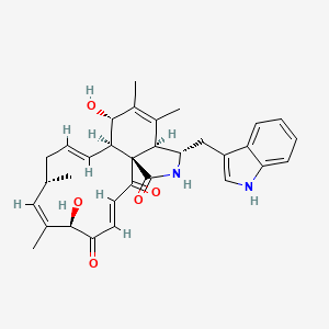 (1R,3E,6R,7Z,9S,11E,13R,14S,17R,18S)-6,14-Dihydroxy-18-(1H-indol-3-ylmethyl)-7,9,15,16-tetramethyl-19-azatricyclo[11.7.0.01,17]icosa-3,7,11,15-tetraene-2,5,20-trione