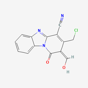 (2Z)-3-(chloromethyl)-2-(hydroxymethylidene)-1-oxopyrido[1,2-a]benzimidazole-4-carbonitrile