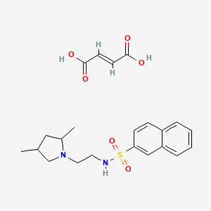 molecular formula C22H28N2O6S B1234296 (E)-but-2-enedioic acid;N-[2-(2,4-dimethylpyrrolidin-1-yl)ethyl]naphthalene-2-sulfonamide CAS No. 96627-71-3