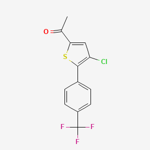 1-(4-Chloro-5-(4-(trifluoromethyl)phenyl)thiophen-2-yl)ethan-1-one