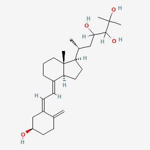 molecular formula C27H44O4 B1234300 (6R)-6-[(1R,3aS,4E,7aR)-4-[(2Z)-2-[(5R)-5-hydroxy-2-methylidenecyclohexylidene]ethylidene]-7a-methyl-2,3,3a,5,6,7-hexahydro-1H-inden-1-yl]-2-methylheptane-2,3,4-triol CAS No. 80463-20-3