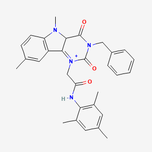 2-{3-benzyl-5,8-dimethyl-2,4-dioxo-1H,2H,3H,4H,5H-pyrimido[5,4-b]indol-1-yl}-N-(2,4,6-trimethylphenyl)acetamide