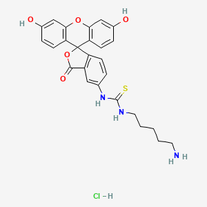 molecular formula C26H26ClN3O5S B12343034 1-(5-Aminopentyl)-3-(fluorescein-5-yl)thiourea HCl 