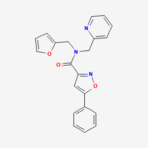 N-(furan-2-ylmethyl)-5-phenyl-N-(pyridin-2-ylmethyl)isoxazole-3-carboxamide