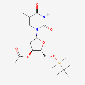 [(2R,3S,5R)-2-[[tert-butyl(dimethyl)silyl]oxymethyl]-5-(5-methyl-2,4-dioxo-1,3-diazinan-1-yl)oxolan-3-yl] acetate