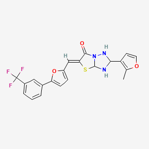 (5Z)-2-(2-methylfuran-3-yl)-5-({5-[3-(trifluoromethyl)phenyl]furan-2-yl}methylidene)-5H,6H-[1,2,4]triazolo[3,2-b][1,3]thiazol-6-one