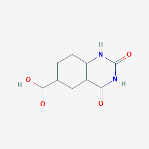 molecular formula C9H12N2O4 B12343158 2,4-dioxo-4a,5,6,7,8,8a-hexahydro-1H-quinazoline-6-carboxylic acid 