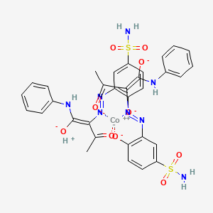 Cobaltate(2-),bis[2-[[5-(aminosulfonyl)-2-(hydroxy-kO)phenyl]azo-kN1]-3-(oxo-kO)-N-phenylbutanamidato(2-)]-, dihydrogen