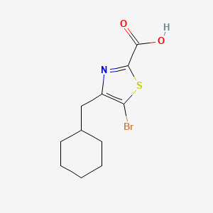 5-Bromo-4-(cyclohexylmethyl)thiazole-2-carboxylic acid