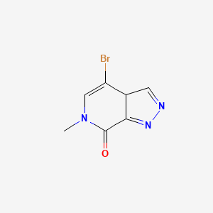 molecular formula C7H6BrN3O B12343188 4-bromo-6-methyl-3aH-pyrazolo[3,4-c]pyridin-7-one 