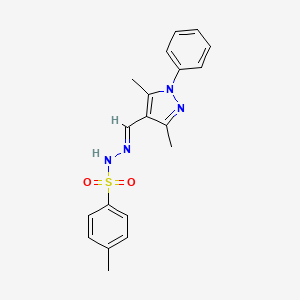 N'-[(3,5-dimethyl-1-phenyl-1H-pyrazol-4-yl)methylene]-4-methylbenzenesulfonohydrazide