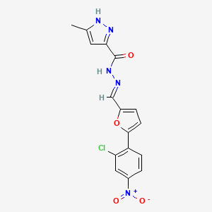 N-[[5-(2-chloro-4-nitro-phenyl)-2-furyl]methyleneamino]-5-methyl-1H-pyrazole-3-carboxamide