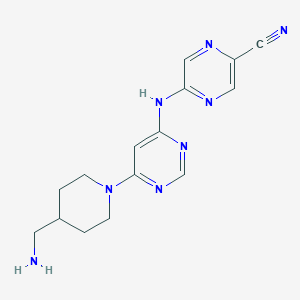 5-((6-(4-(Aminomethyl)piperidin-1-yl)pyrimidin-4-yl)amino)pyrazine-2-carbonitrile