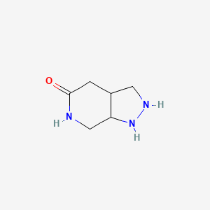 molecular formula C6H11N3O B12343216 1,2,3,3a,4,6,7,7a-Octahydropyrazolo[3,4-c]pyridin-5-one 