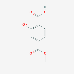 molecular formula C9H7O5- B12343217 1,4-Benzenedicarboxylic acid, 2-hydroxy-, 4-methyl ester 