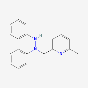 molecular formula C20H21N3 B12343264 2-((1,2-Diphenylhydrazinyl)methyl)-4,6-dimethylpyridine CAS No. 32812-38-7